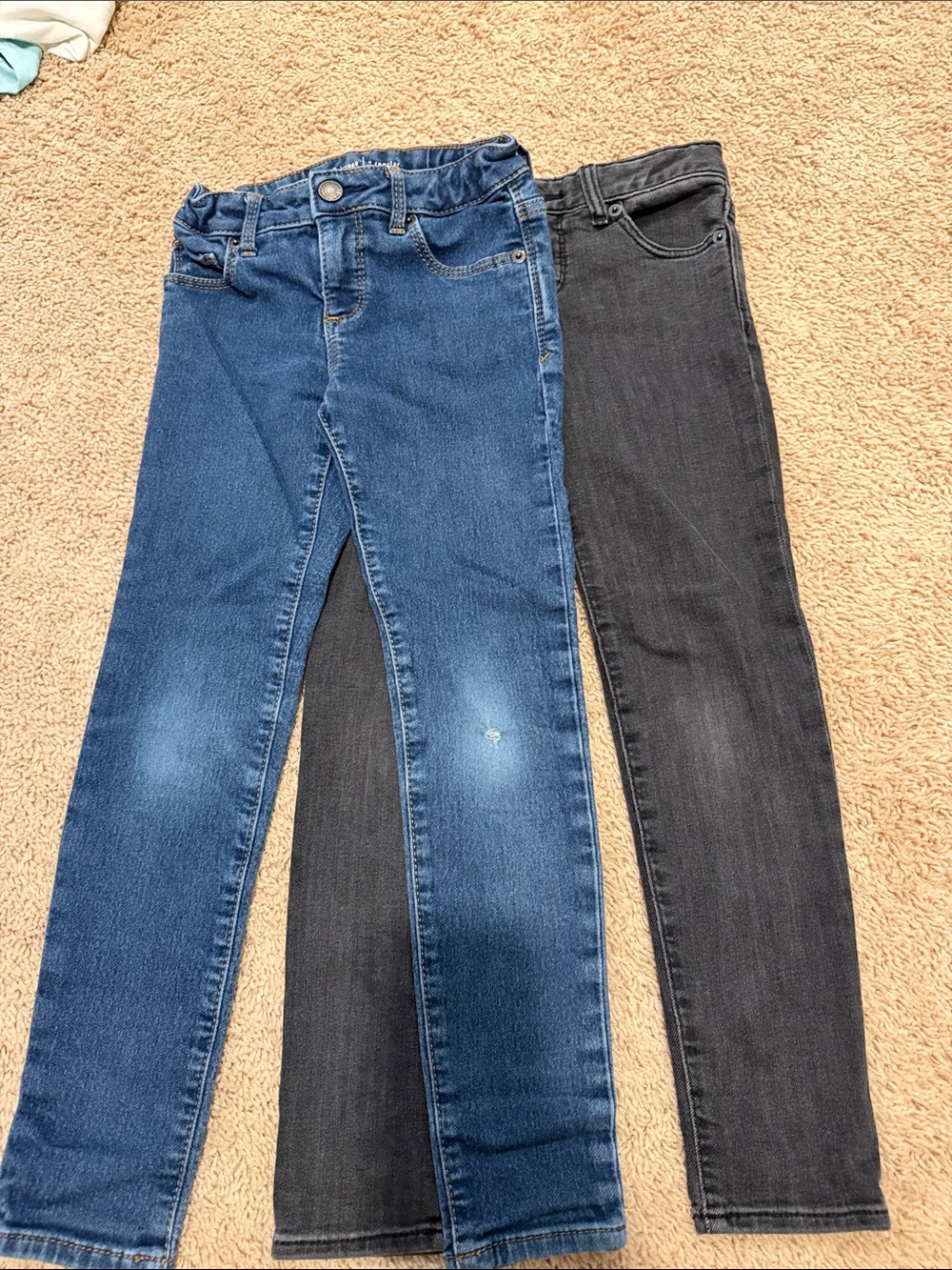GAP Kids Two-Pack Slim Stretch Jeans in Blue and Charcoal
